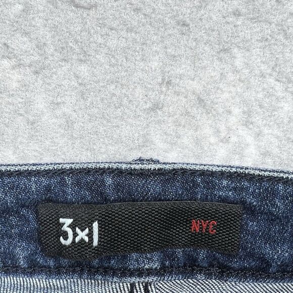 3x1 NYC Jeans Womens Size 27 Blue Kink Ankle Zip High Rise Ground Split Zipper - Picture 10 of 12